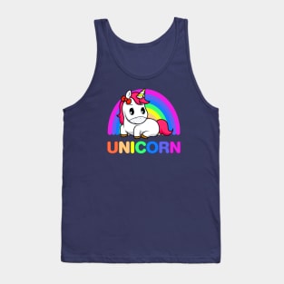 Kawaii Rainbow Unicorn Tank Top